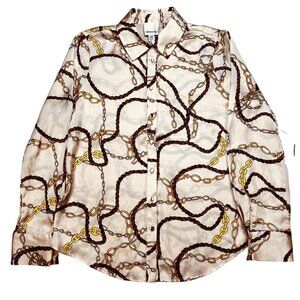 Industry Medium Chain Rope Horse Shirt Silky Western Preppy